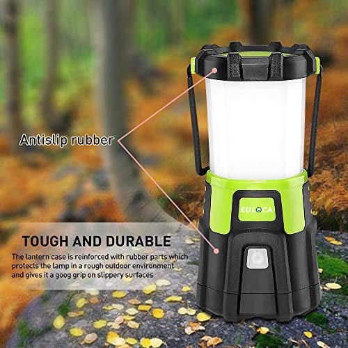 EULOCA Campinglampe 1200LM CREE LED wiederaufladbare wasserdicht Camping Laterne mit 4400 mAh Powerbank,4 Helligkeiten… – Bild 7