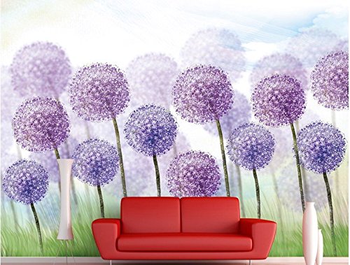 300cmX250cm dandelion photo wallpaper for sofa background