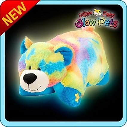 Amazon Com Pillow Pets Glow Pets Bear 15 Inches Toys Games