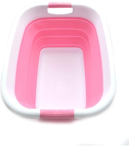 SAMMART Collapsible Oval Laundry Basket – 25L (6.6 Gallon) Foldable Tub For Storage, Pet Bath, Portable Hamper