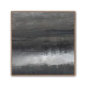 Framed Canvas Wall Art Abstract Circle Canvas Prints Home Artwork Decoration for Living Room,Bedroom - 16x16 inches