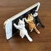 Cell Phone Stand,Cat Shape Cute Phone Mounts Adjustable Multi-angle Pocket Desktop Holder Cradle (White)