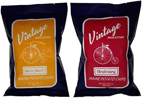Maine Potato Chip Combo Pack - 6 Maine Maple Sea Salt &amp; 6 Ordinary Sea Salt 1.25 Oz bags
