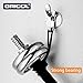 Gricol Coat Robe Hook Single Towel Hook Self Adhesive Wall Hooks Polished SUS 304 Stainless Steel No Drills Hooks for Bathroom Kitchen Organizer Towel Key Robe Hooks On Door Wardrobe
