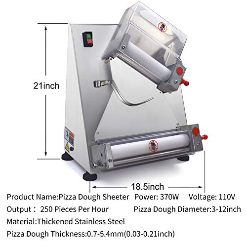 SHANGPEIXUAN Automatic Pizza Dough Roller Sheeter Machine,Making 3''-12''Pizza Dough,Pizza Making Machine,Food Preparation Equipment â€¦