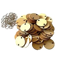 FLORMOON Wood Slice Round Hanging Log Slices with Loop for DIY Craft Rustic Wedding Ornaments