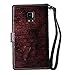 Note Edge Case,[Shine Wine] [Dual Wallet] [6 Card Slot,3 Bill Slot] [Wristlet] PU Leather TPU Bumper Clutch Case [Drop Protection] For Samsung Galaxy Note Edge N915