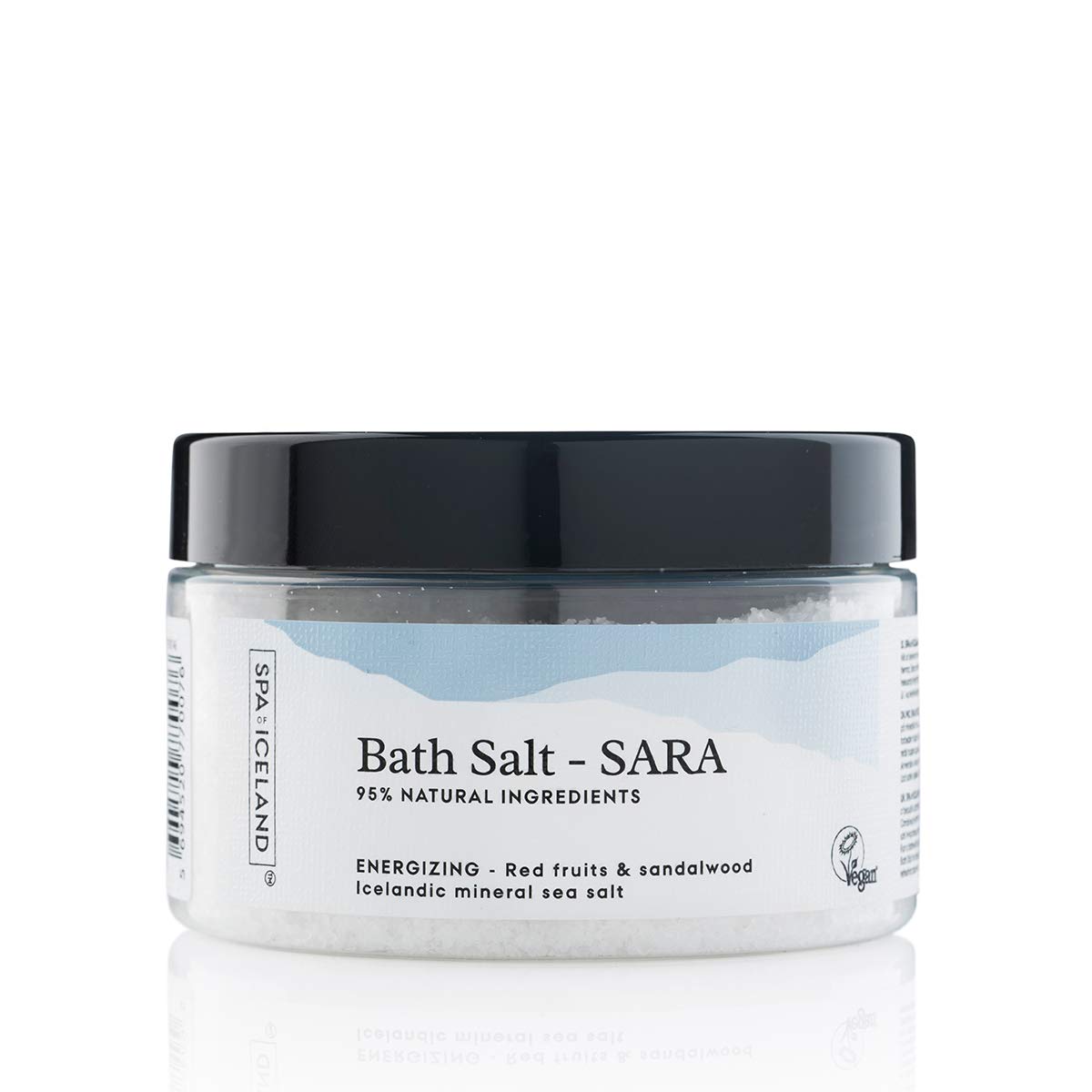SPA of ICELAND Bath salt SARA Energizing | Icelandic Mineral Sea Salt bath salt | Uplifting bath soak | Detoxifies and moisturizes skin | Red Fruits, Rose, Sandalwood scent | 10 oz | 300 ml