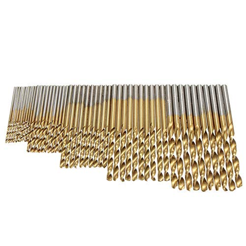 60 Pcs Lot Micro Drill Bits Metric Size 1mm, 1.5mm, 2mm, 2.5mm, 3mm, 3.5mm HSS Shank High Speed Steel Drill Bit Set Tools Titanium For Wood Plastic and Aluminum Copper Steel