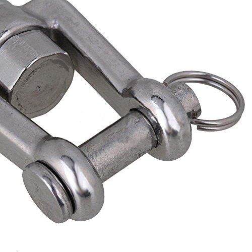 American Type Clevis Chain Hook Swivel Eye Lifting with 1000KG Working Load Limit 304 Stainless Steel Silver