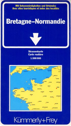 [B.e.s.t] Bretagne / Normandie 1 : 500 000. Straßenkarte. Mit Sehenswürdigkeiten und Ortsindex. EPUB