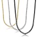 Jstyle Stainless Steel Link Curb Chain Necklace for Men Women 3 Pcs 3.5mm