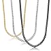 Jstyle Stainless Steel Link Curb Chain Necklace for Men Women 3 Pcs...