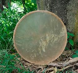 American Shamanic Native Drum Bison Natural Hide