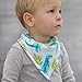 Stadela Baby Adjustable Bandana Drool Bibs for Drooling and Teething Nursery Burp Cloths 4 Pack Baby Shower Gift Set for Boys – Jurassic Adventure with Prehistoric Dinosaur