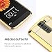 TabPow LG K7 Case, Improved Mirror Reflection, Scratch-Resistant Bling Luxury Slim TPU PC Case Cover for LG K7 - Gold