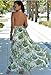 Women's V Neck Halter Floral Maxi Dress Overlay Romper Jumpsuit Playsuit 2XL