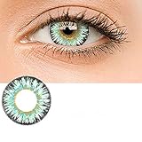 Women Multi-Color Contact Lenses Cosplay Eyes Cute Colored Charm and Attractive Cosmetic Makeup Eye Shadow (green)