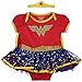 WARNER BROS DC Comics Justice League Wonder Woman Newborn Baby Girls Cosplay Costume Bodysuit Dress Cape and Headband Set 3-6 Months