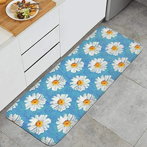 47" 18" Long Kitchen Mat Microfiber Rubber Backing Anti-Slip Water-Absorbent Anti-Fatigue Memory Foam Kitchen Rug