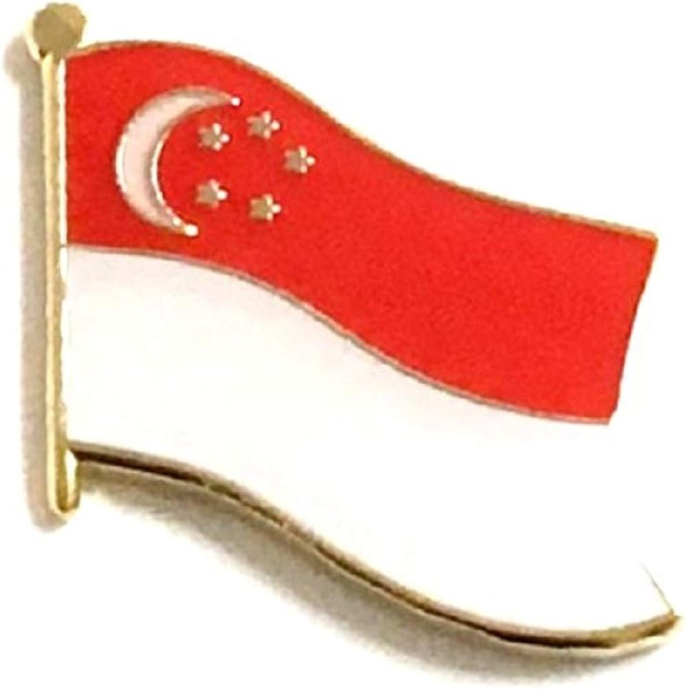 International Single Flag Lapel Pins, Enamel Tie & Hat Pin