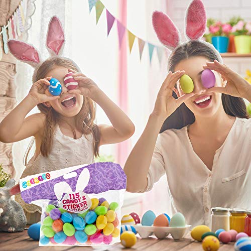 Bulk Plastic Easter Eggs for Basket Stuffer or Hunt, Prefilled Egg with