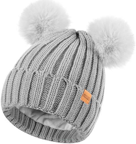 C.C Hatsandscarf Exclusives Cable Knit Double Pom Winter Beanie
