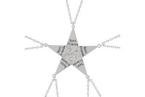 Yocoyee Multi Puzzles Best Friends Forever Necklaces Stainless Steel Engraved Heart Pendant Set Friendship Necklaces Gifts