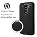 LG K7 Case, LG Tribute 5 Case, ATUS - Slim Dual Layers [ Shockproof ] Textured Pattern Grip Cover with Screen Protector (Black/Black)