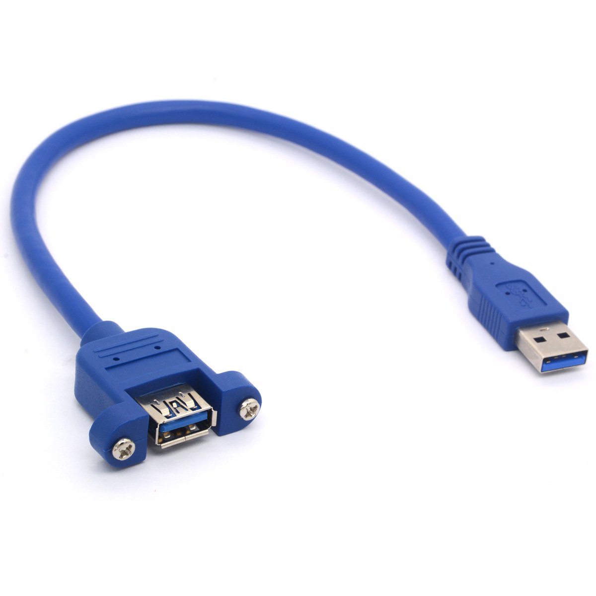 OpenII USB 3.0 Extension Cable USB 3.0 Male to Female Adapter Cord with Screw Panel Mount For Industrial Computer PC 30CM