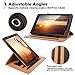 ZoneFoker All New Kindle Fire HD 10 Tablet Leather Case (9th/7th Generation,2019/2017 Released), Auto Sleep/Wake 360 Protection Multi-Angle Viewing Folio Stand Cases - Black/Brown