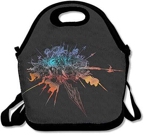 Curcy Final F XIV Online Role-playing Game Unique Lunch Tote Lunch Bag Outdoor Picnic Reusable