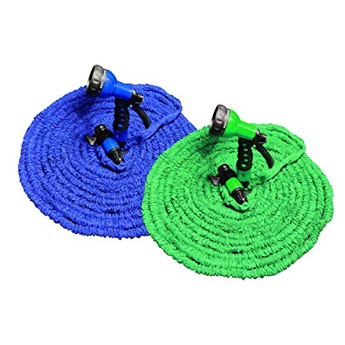 TechnoCrafts Expandable Magic Hose Reel 15 mtr (50 Feet) Each Hose Pipe Green & Blue (Pack of 2) Hose Pipe TechnoCrafts Expandable Magic Hose Reel 15 mtr (50 Feet) Each Hose Pipe Green & Blue (Pack of 2) Hose Pipe
