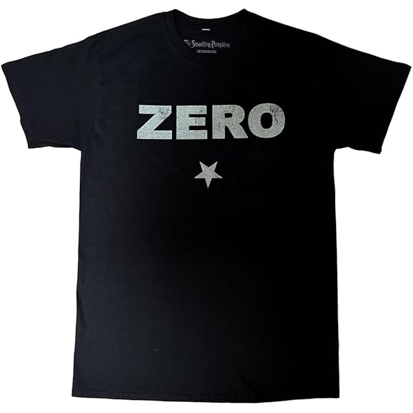 The Smashing Pumpkins T Shirt Zero Distressed Official Mens Black