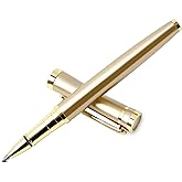 DSKPRTE Ballpoint pen with Gift Box, Luxury Writing Pen with 2 Extra Black Ink Refills Executive Pens Line width 0.5mm Business Pen Fancy Pen set for Men &Women. (Gold)