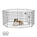 MidWest 552-30DR Foldable Metal Exercise Pen / Pet Playpen. Black w/ door, 24 W x 30 H Inch primary