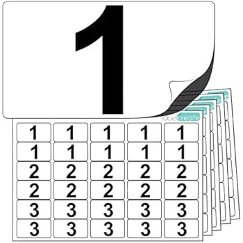 amazoncom self adhesive small number labels 1 200 16 of each