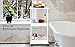 Topeakmart Mobile Storage Cart Toilet Shelf Space Saving Slim Rolling Bathroom Laundry Rack