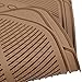 Motor Trend FlexTough Rubber Floor Mats for Car & SUV - 100% Odorless & All Weather Heavy Duty (Tan Beige)