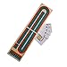 YH Poker Traditional Wooden Cribbage Board Game Set，3-Track Layout & Plastic Pegs with Two Free Decks of Playing Cards