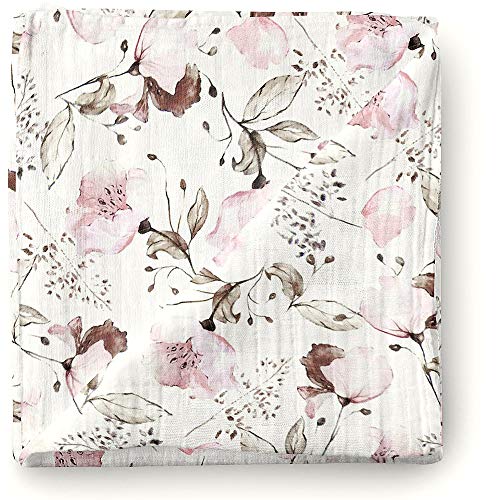 floral muslin swaddle