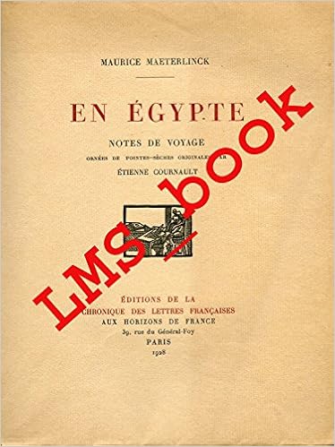 Amazonfr Maurice Maeterlinck En égypte Notes De Voyage - 