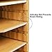 SONGMICS Bamboo File Organizer Paper Sorter with 5 Adjustable Shelves Top Storage Compartments Natural UOFS44Y
