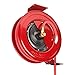 TEKTON 50-Foot x 1/2-Inch I.D. Auto Rewind Air Hose Reel with USA-Made Rubber Air Hose (250 PSI) | 46848