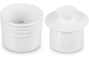 Le Creuset Stoneware Butter Crock, 6 oz., White