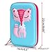 BTSKY Cartoon Fox Kids Pencil Case- Hard Shell EVA Pen Pencil Organizer School Stationery Holder for Boys and Girls (Blue)