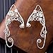 Yolmina Elf Ear Cuffs, Handmade Clip-on Earrings - Pearl Wing Tassel Filigree Elven Cuff Wrap Earrings for Women - Fantasy Fairy Halloween Costume, Cosplay, Wedding, Handcraft