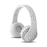 FX-Viktaria Dual Mode Wireless Over-Ear Headphone On Ear Headphone Stereo Headset Lightweight Design, Compatible with iPods, iPhones, iPads, Smartphones, Tablets, PC and Laptops-Crack Pattern