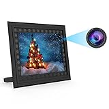 Conbrov T10 HD 720P Photo Frame Hidden Spy Camera Night Vision Motion Activated Home Security Camera Nanny Cam Video Recorder Covert DVR with Built-in 10000mah Battery, 2 Year Long Standby(Video only)