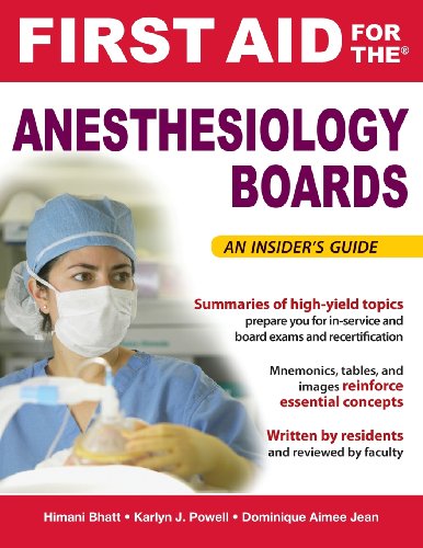 FIRST AID FOR THE ANESTHESIA BOARDS: AN INSIDERS'S GUIDE